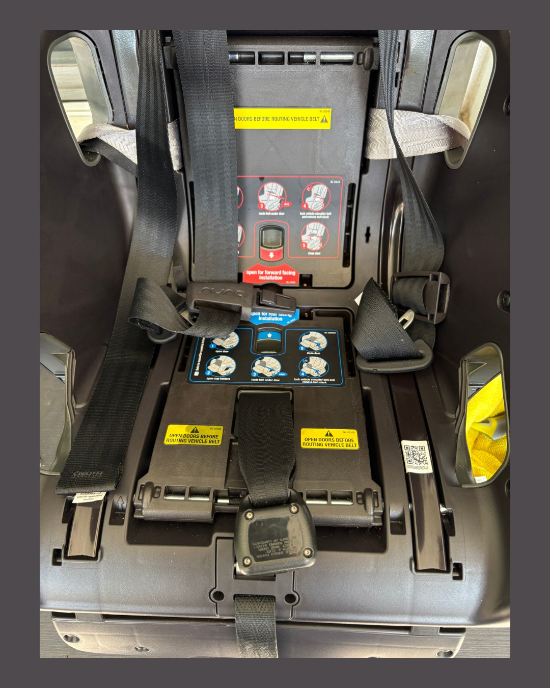 After β freshly detailed car seat